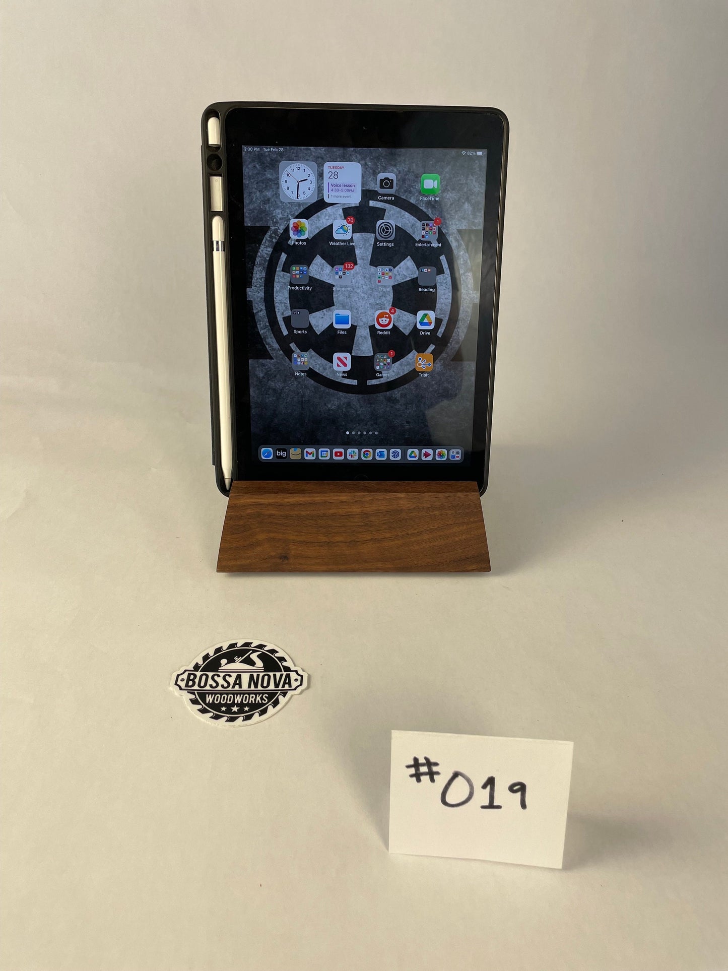 iPad Stand Wood Tablet Holder #019