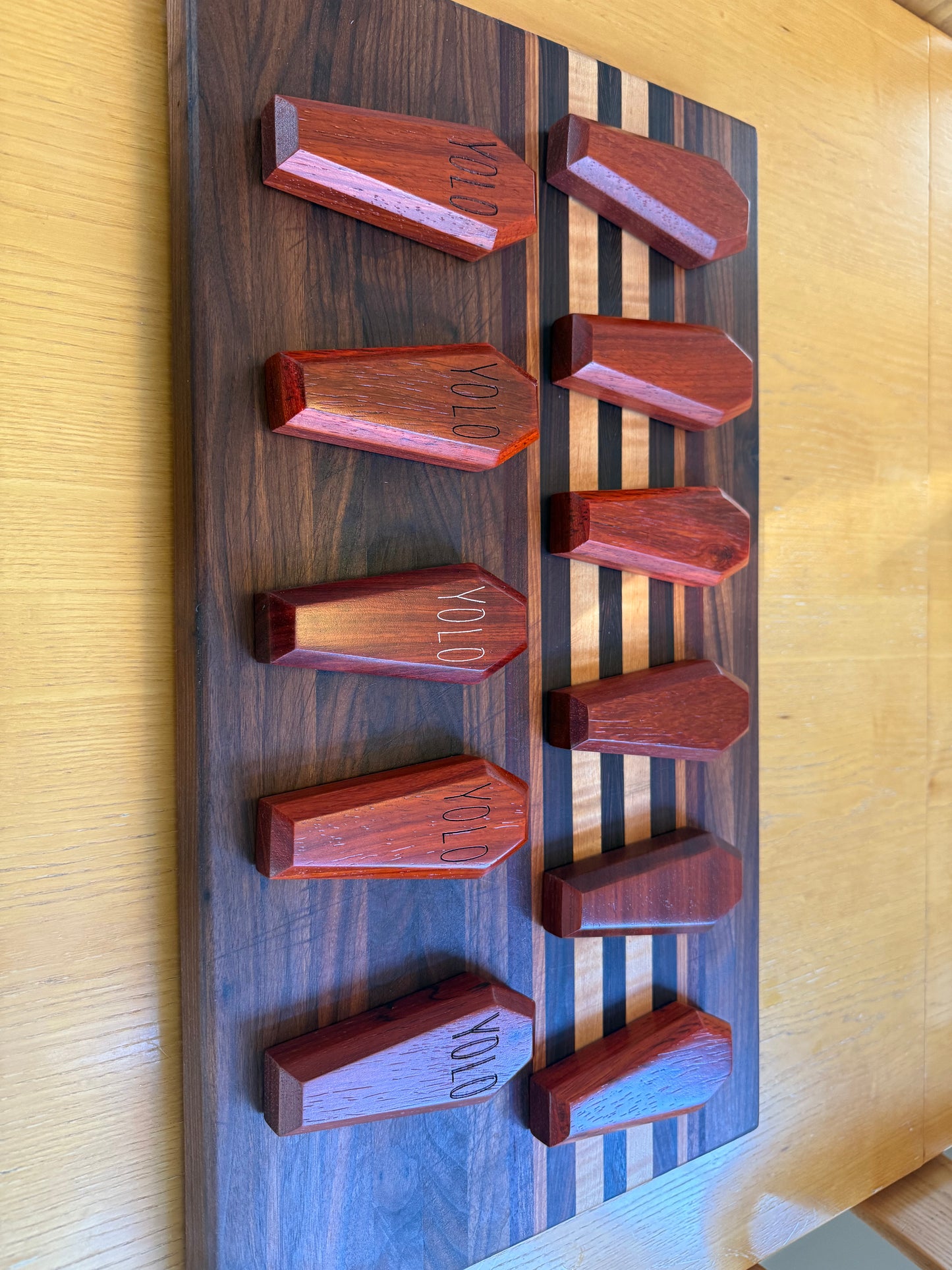 Coffin-Shaped Wood Bottle Opener: Handmade Magnetic Beer Gift