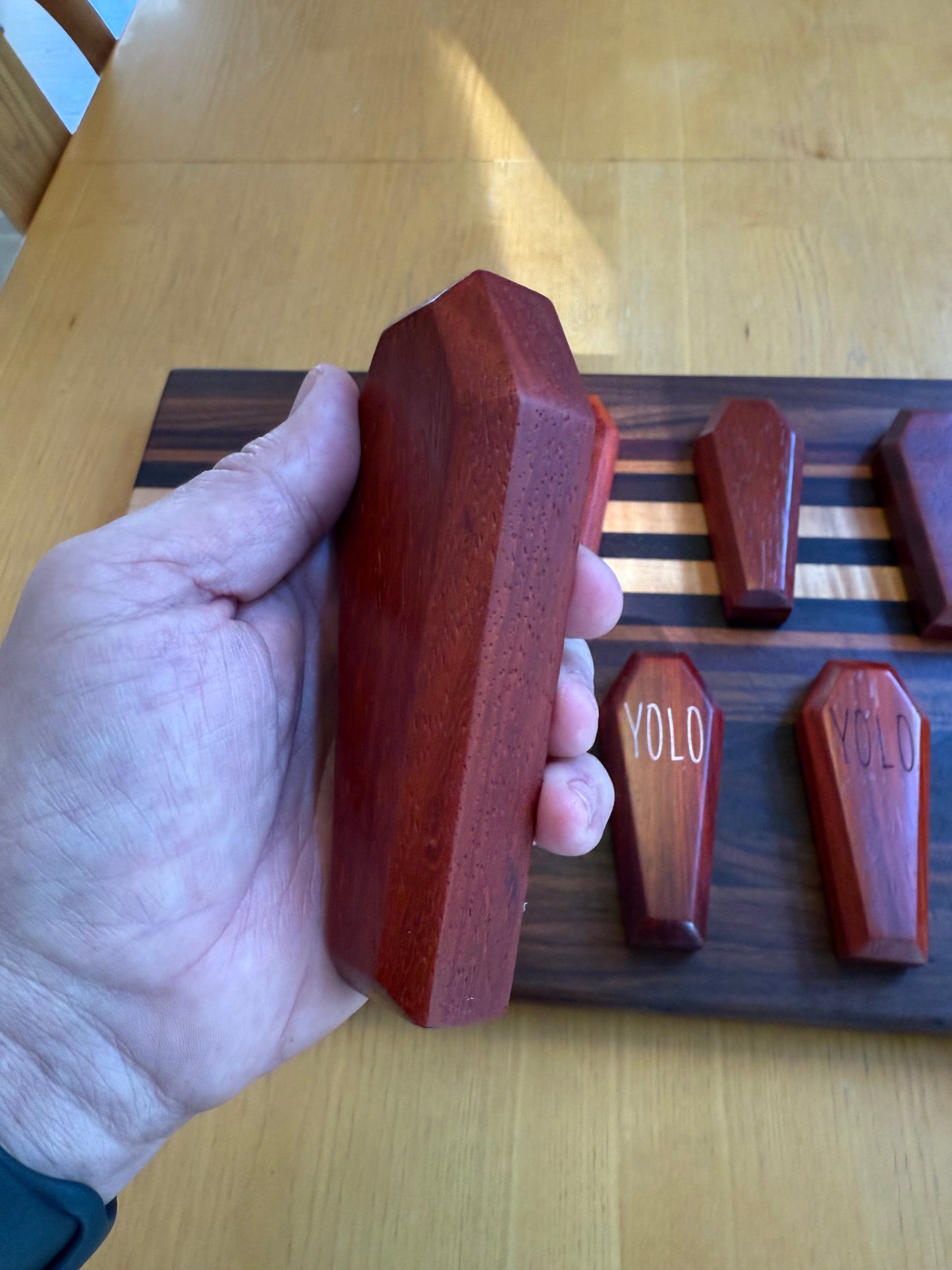 Coffin-Shaped Wood Bottle Opener: Handmade Magnetic Beer Gift