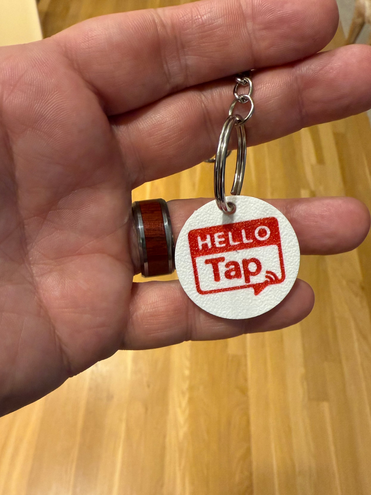 HelloTap Mini NFC Keychain with QR Code